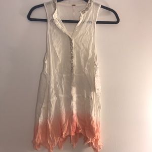 Free People sleeveless tie-dye blouse